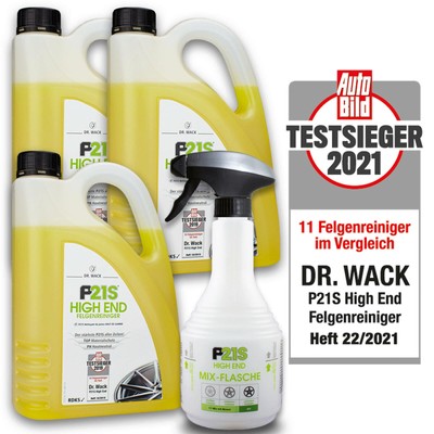 3x DR. Wack P21S High End Felgenreiniger Reiniger PH Hautneutral 2L + Mixflasche