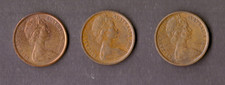 Australien 1 Ct. 1966 3 M&uuml;nzen Umlauf