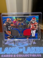 2025 Panini Select Kareem Hunt MVJ-KHT Multiverse Jerseys Blue Prizm (MEM)