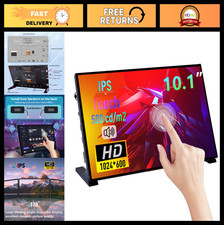 10.1" Capacitive Touchscreen Monitor, 1024x600 IPS, HDMI Portable Display for Ra