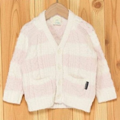 Gelato Pique Baby 70 cm rosa weiß Aran Strickbordüre Strickjacke neu Etikett