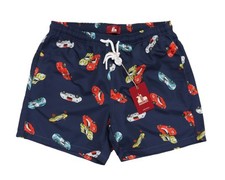 NWT EZZELINO SWIM SHORTS Navy sport cars trunks boxer luxury Italy 2XL
