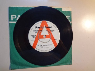 BILLY J. KRAMER w/THE DAKOTAS:You Want To Know A Secret-U.K.7'' 63 Demo Mis-typed