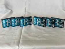 Maxell 8mm Camcorder Videotapes Lot of 6 GX-MP 120 High Quality - New Sealed