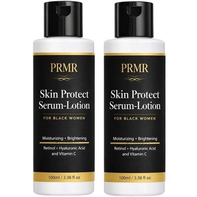 PRMR Skin Protect Serum-Lotion Black Women Gentle Skin Care Moisturizer - 2 pack