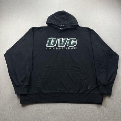 Diablo Valley College Hoodie Sweatshirt Mens XL Black Fleece Pullover DVC Viking
