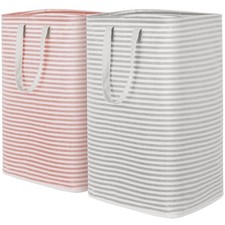 Lifewit 2 Pack Laundry Hamper Large Collapsible Laundry Basket, Freestanding ...