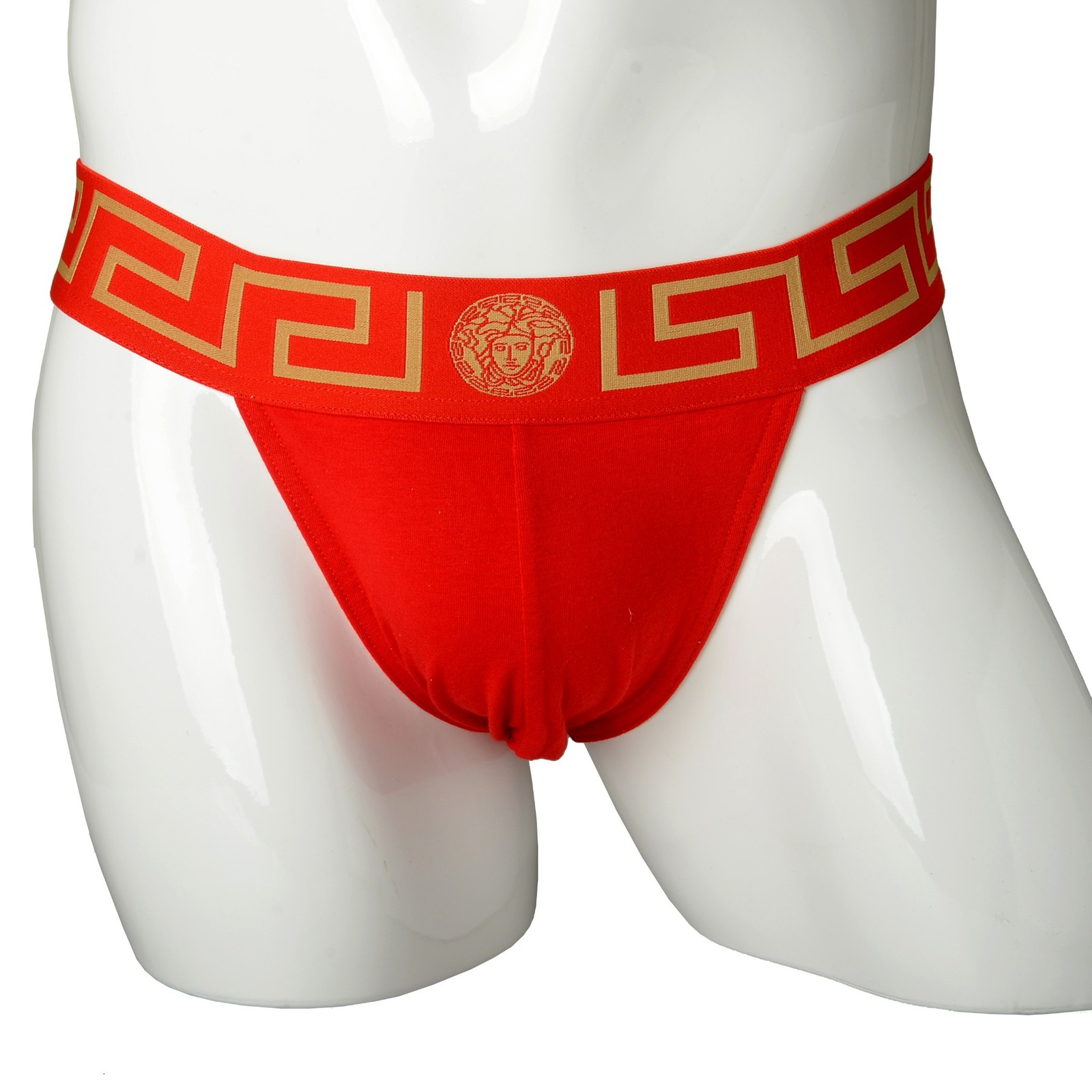 Versace Mens Greca Border Stretch Jock Strap Underwear Versace Sz 7 US XL IT 54 13090₽