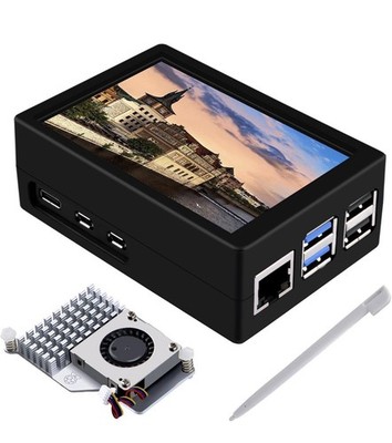 Geeekpi 3,5 Zoll Touchscreen Display mit Raspberry Pi 5 Gehäuse