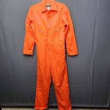 Walls Master Made Orange 100 Cotton Zip Uniform Workwear High Vis Coveralls 36R