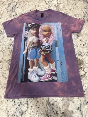 Bratz Purple Graphic Ladies Short Sleeve T-Shirt Size Sm Y2K Carol G Young Miko