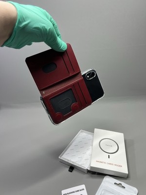 MagSafe Magnet Wallet Stand für iPhone 6 Kartenhalter RFID Schutz PU Leder