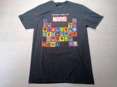 Marvel Super Heroes Short Sleeve T Shirt Mens Medium Periodic Table Of Marvel M