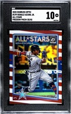 2020 Donruss Optic #199 Ronald Acuna Jr. SGC 10 Gem Mint Freedom Prizm /45