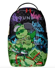 SPRAYGROUND ABEARICAN SUCCESS DLXR BACKPACK B5075 - MONEY GREEN WINGS BEAR