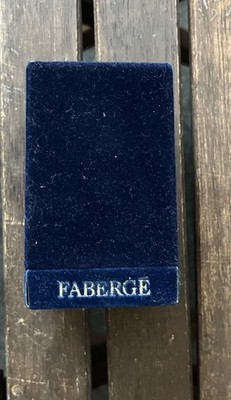Small Faberge Blue Velvet Egg-Sized Empty Display Box