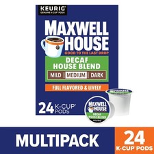 House Blend Decaf K-Cup Pods for Brewers, 24 Count Box, Medium Roast,
