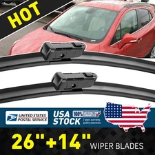Black Premium All Season Wiper Blades size 26"&14" Windshield Front Right & Left