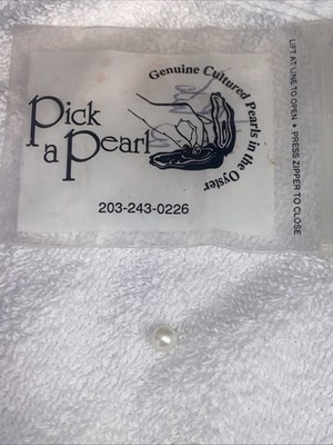 Pure White Cultured Pearl   6.5mm   Pick-A-Pearl Oyster   Loose