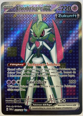Pokemon Eisenkrieger ex Full Art | Deutsch 225/182 Paradox Rift | Near Mint