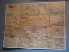 NORTHERN PLAINS MAP THE MAKING OF AMERICA HISTORY National Geographic Dec. 1986
