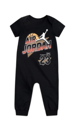 Nike Air Jordan Flight Romper Baby Strampler - Schwarz