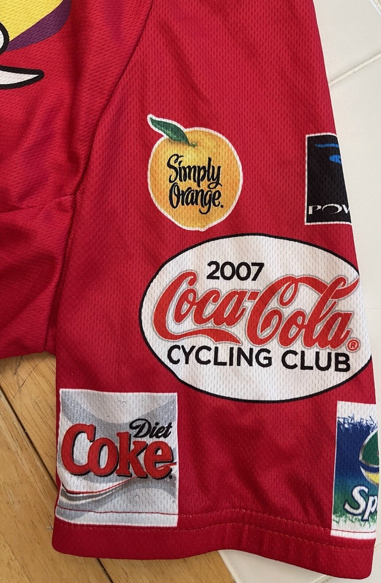 Coca-Cola コカコーラサイクルジャージ レッド Coca Cola Cycling Club Bike Jersey Shirt Men's L Cure MS