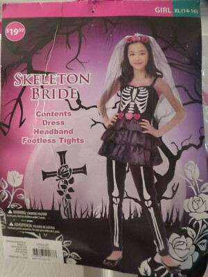 Skeleton Bride Childrens Costume