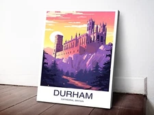 Britain, Durham Cathedral 40x50cm Stretched Travel Canvas Wall Art Print
