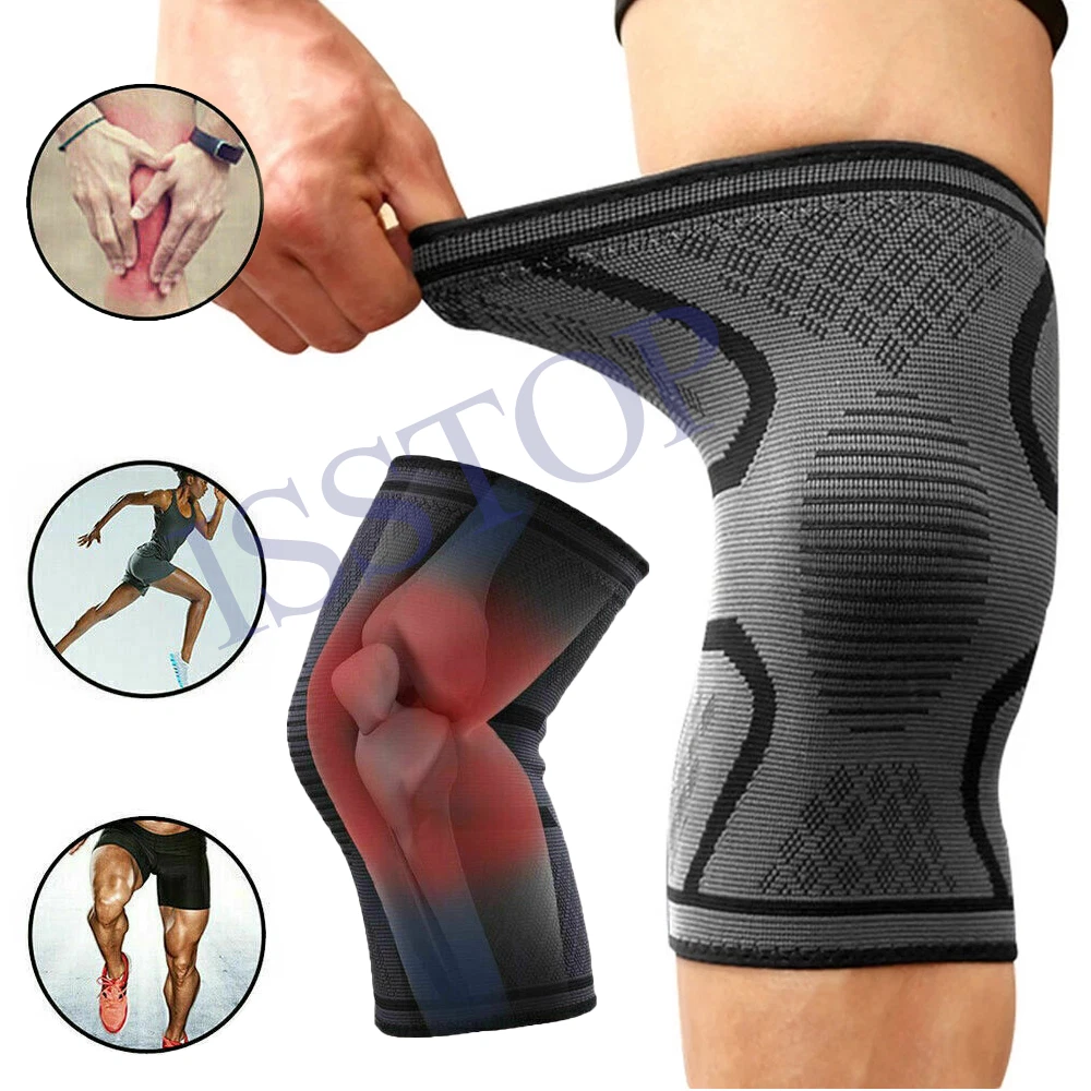 Knee Brace Compression Sleeve Support For Sport Gym Joint Pain Arthritis  Relief