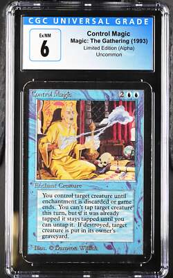 Magic: The Gathering MTG Control Magic [Alpha Edition] Graded CGC 6 Ex ...