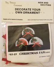 Tiny Treasure Ornament "Christmas FANtasia" Fan Craft Kit Merri Mac Vintage