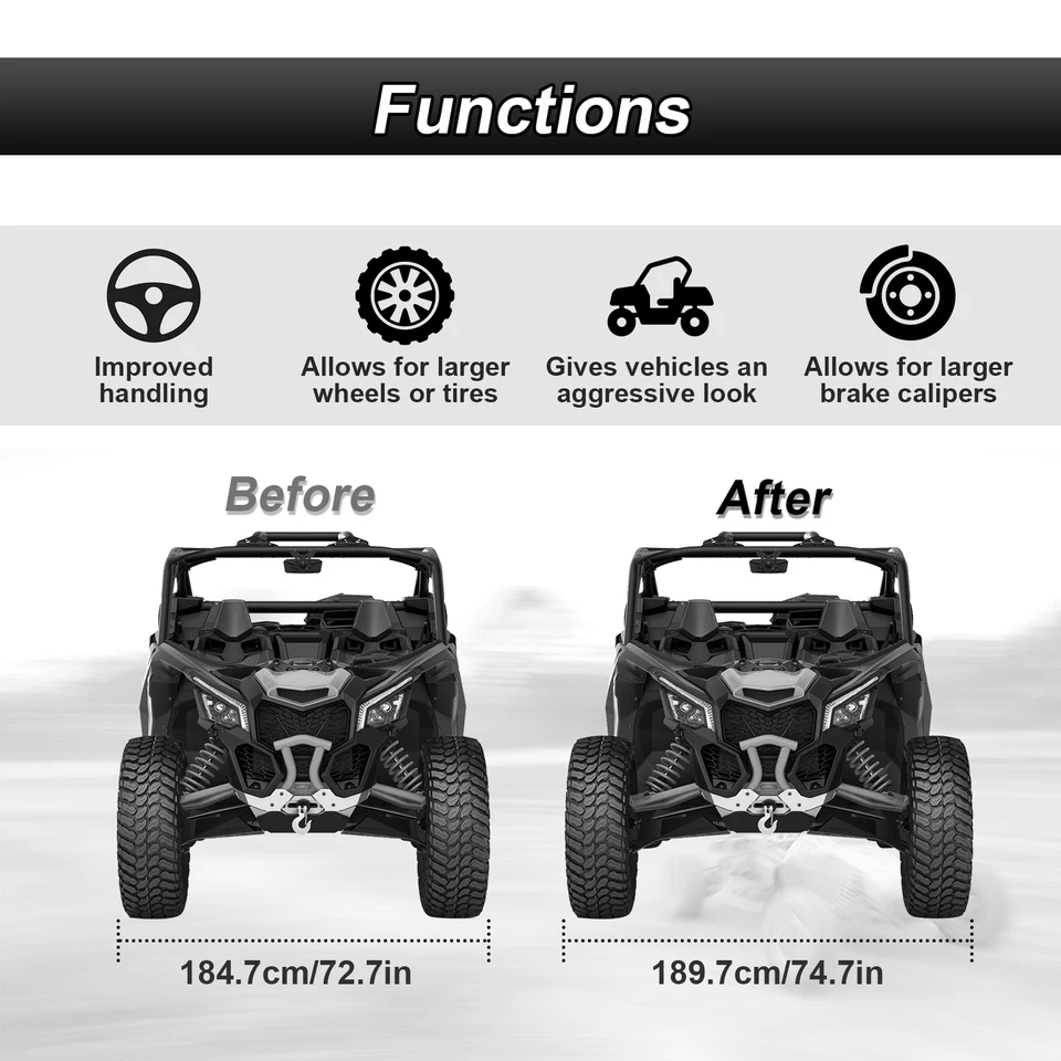 4 piezas espaciadores adaptadores de rueda de 1" 4x137 mm para KAWASAKI Mule 1000 2500 3000 4000 4010 Foto 2 de 4