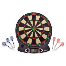 Elektronische Dartscheibe Dartboard Profi LCD Spiele Dartboard DART 6 Pfeile 18