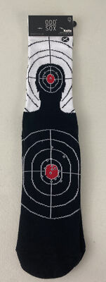 NWT ODD SOX Target Practice Silhouette Bullseye Crew Style Socks Size: 8-12