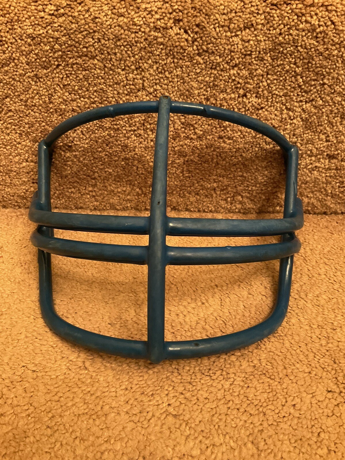 Vintage Schutt 1980 Double Wire NOP Red Dot Blue Football Helmet Face