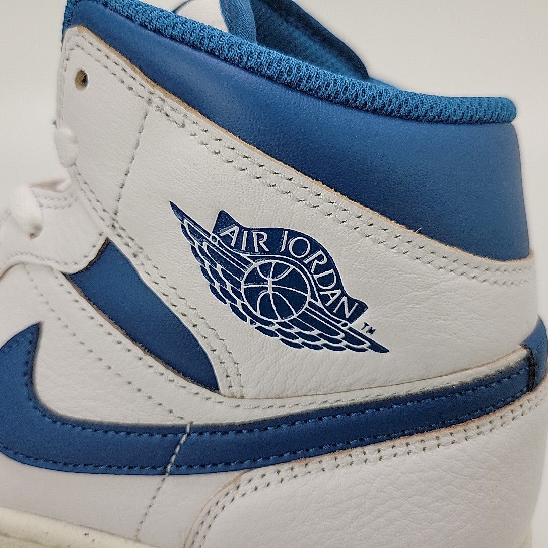 Nike Air Jordan 1 Mid Men's Shoes Sneaker White/Blue Multi Size FN5215-141 NEW! thumbnail 10