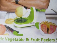 Apple Peeler & Slicer Corer Vegetable Fruit Green Hand Crank 3 Piece Set Z