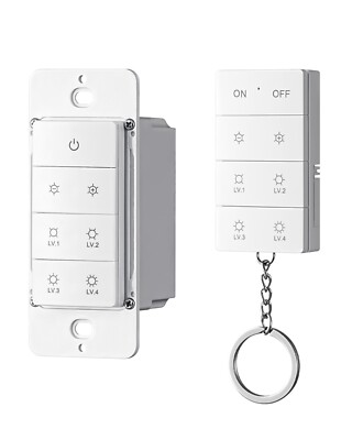 Wireless Dimmer Switch with Remote Control, Electrical Light Switch, Dimmable