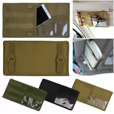 Tactical Vehicle Visor Panel Storage Bag Car Sun Visor Organizer Molle Pouch USA