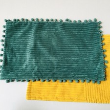2 Pack Pillow Cover Cushion Cases Green  Yellow 20x12" E1-759
