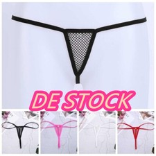 DE Damen Fischnetz Micro Mini String Slip durchsichtig G-String Tanga Unterhose