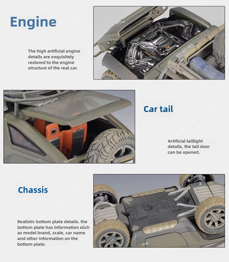Металлическая модель автомобиля HUMMER HX Concept масштаб 1:18 игрушки украшение ИДЕЯ ПОДАРКА - Изображение 3 из 4