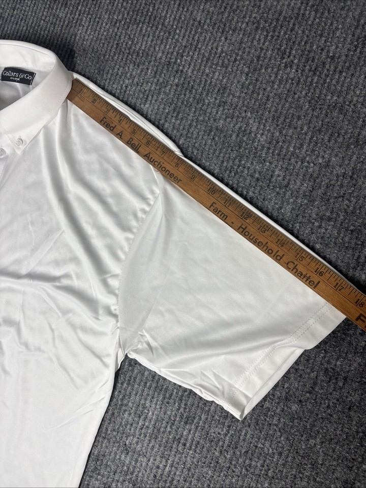 NWOT Collars and Co Collar Polo Golf Shirt Mens 2XL Extra Large White