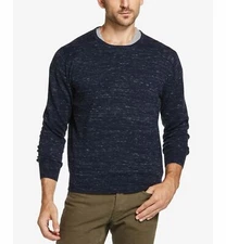 $155 Weatherproof Vintage Men Blue Long-Sleeve Casual Crew-Neck Sweater Size XL