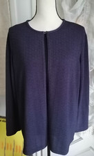 VTG Women XL Purple Faux Cardigan Built in Layer Made in USA Long Sleeve
