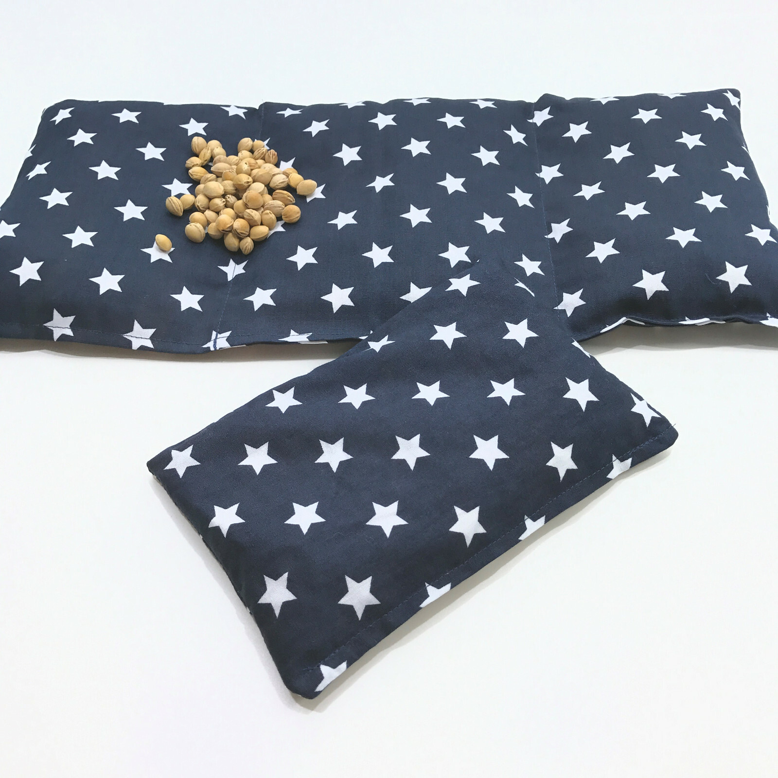 Verschiedene SETS BLAU STERNE Kirschkernkissen XXL Körnerkissen
