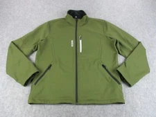 Rossignol Jacket Mens Extra Large Green Softshell Fleece Lined Zip Up Coat