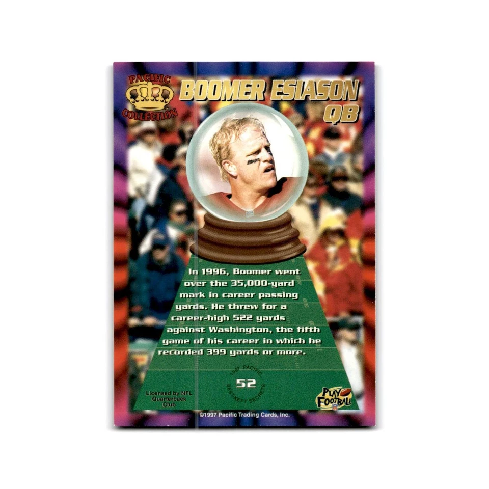 Boomer Esiason 1997 Pacific #52 Cincinnati Bengals Football Card NM - Image 2 of 3