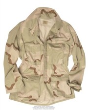 GIACCA MILITARE BDU AMERICANA ORIGINALE MIMETICA DESERT A  3 COLORI USATA
